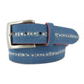 Blue Manta Ray Leather Belt