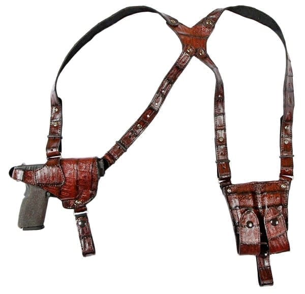 Alligator Leather Double Shoulder Holster – RL-SH01 The King Double Shoulder Holster